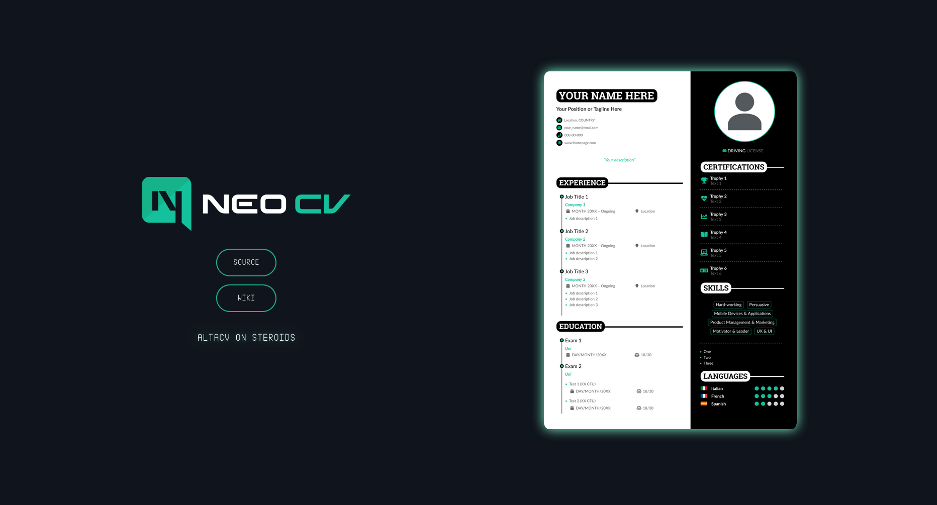 Screenshot or preview of NeoCV